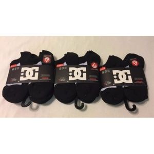 DC Shoes Boys Socks No Show Ankle Black Size 6-8